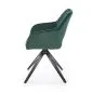 Krzesło tapicerowane K535 zielone obracane na metalowych nogach I sklep meblowy MIRAT. styl GLAMOUR, LOFT