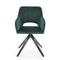 Krzesło tapicerowane K535 zielone obracane na metalowych nogach I sklep meblowy MIRAT. styl GLAMOUR, LOFT