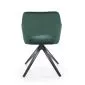 Krzesło tapicerowane K535 zielone obracane na metalowych nogach I sklep meblowy MIRAT. styl GLAMOUR, LOFT