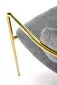 Krzesło tapicerowane K537 szare/złote z podłokietnikami I sklep meblowy MIRAT. styl GLAMOUR