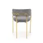 Krzesło tapicerowane K537 szare/złote z podłokietnikami I sklep meblowy MIRAT. styl GLAMOUR