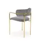 Krzesło tapicerowane K537 szare/złote z podłokietnikami I sklep meblowy MIRAT. styl GLAMOUR