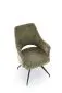 Krzesło tapicerowane K542 oliwkowe obracane loftowe I sklep meblowy MIRAT.