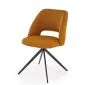 Krzesło tapicerowane K546 musztardowe obracane do jadalni I sklep meblowy MIRAT. styl LOFT