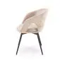 Krzesło tapicerowane K550 beżowe/czarne obracane do salonu I sklep meblowy MIRAT.