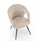 Krzesło tapicerowane K550 beżowe/czarne obracane do salonu I sklep meblowy MIRAT.