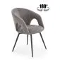 Krzesło tapicerowane K550 szare/czarne obracane w stylu loftowym I sklep meblowy MIRAT.