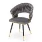Krzesło tapicerowane K551 szare/złote w stylu glamour I sklep meblowy MIRAT. styl GLAMOUR