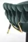 Krzesło tapicerowane K551 zielone/złote plecione I sklep meblowy MIRAT. styl GLAMOUR