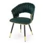Krzesło tapicerowane K551 zielone/złote plecione I sklep meblowy MIRAT. styl GLAMOUR