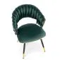 Krzesło tapicerowane K551 zielone/złote plecione I sklep meblowy MIRAT. styl GLAMOUR