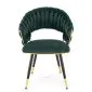 Krzesło tapicerowane K551 zielone/złote plecione I sklep meblowy MIRAT. styl GLAMOUR