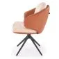 Krzesło tapicerowane K554 brązowe/beżowe obracane o 180° I sklep meblowy MIRAT. styl LOFT