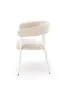 Krzesło tapicerowane K557 beżowe/białe z zaokrąglonym oparciem I sklep meblowy MIRAT.