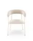 Krzesło tapicerowane K557 beżowe/białe z zaokrąglonym oparciem I sklep meblowy MIRAT.