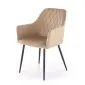 Krzesło tapicerowane K558 VELVET beżowe z szerokim oparciem I sklep meblowy MIRAT.