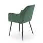 Krzesło tapicerowane K558 VELVET zielone na metalowych nogach I sklep meblowy MIRAT.