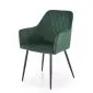 Krzesło tapicerowane K558 VELVET zielone na metalowych nogach I sklep meblowy MIRAT.