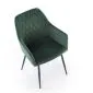 Krzesło tapicerowane K558 VELVET zielone na metalowych nogach I sklep meblowy MIRAT.
