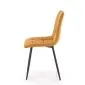 Krzesło tapicerowane K560 musztardowe na metalowych nogach I sklep meblowy MIRAT. styl LOFT