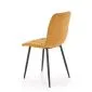 Krzesło tapicerowane K560 musztardowe na metalowych nogach I sklep meblowy MIRAT. styl LOFT