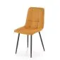 Krzesło tapicerowane K560 musztardowe na metalowych nogach I sklep meblowy MIRAT. styl LOFT