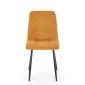 Krzesło tapicerowane K560 musztardowe na metalowych nogach I sklep meblowy MIRAT. styl LOFT