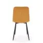 Krzesło tapicerowane K560 musztardowe na metalowych nogach I sklep meblowy MIRAT. styl LOFT