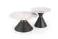 Stolik kawowy GORETTI_S 60x60 biały marmur/czarny na metalowej podstawie I sklep meblowy MIRAT. styl GLAMOUR
