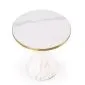 Stolik kawowy TALBI 50x50 biały marmur/złoty glamour I sklep meblowy MIRAT. styl GLAMOUR
