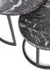 Zestaw 2 stolików OREO czarny marmur na metalowej podstawie I sklep meblowy MIRAT. styl LOFT