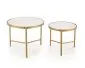 Zestaw 2 stolików FATIMA biały marmur/złoty w stylu glamour I sklep meblowy MIRAT. styl GLAMOUR