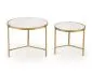 Zestaw 2 stolików FATIMA biały marmur/złoty w stylu glamour I sklep meblowy MIRAT. styl GLAMOUR