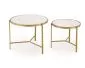 Zestaw 2 stolików FATIMA biały marmur/złoty w stylu glamour I sklep meblowy MIRAT. styl GLAMOUR