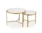 Zestaw 2 stolików FATIMA biały marmur/złoty w stylu glamour I sklep meblowy MIRAT. styl GLAMOUR