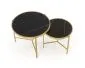 Zestaw 2 stolików FATIMA czarny marmur/złoty okrągły I sklep meblowy MIRAT. styl GLAMOUR