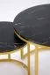 Zestaw 2 stolików PAOLA czarny marmur/złoty glamour I sklep meblowy MIRAT.