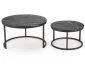 Zestaw 2 stolików JAVA czarny marmur okrągłe I sklep meblowy MIRAT. styl GLAMOUR, LOFT
