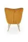 Fotel tapicerowany AMARO musztardowy na metalowych nogach I sklep meblowy MIRAT.