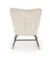 Fotel bujany BELMIRO kremowy sztruksowa tapicerka I sklep meblowy MIRAT.