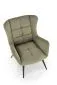 Fotel tapicerowany BYRON oliwkowy loftowy I sklep meblowy MIRAT.