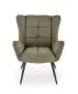Fotel tapicerowany BYRON oliwkowy loftowy I sklep meblowy MIRAT.