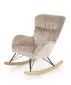 Fotel bujany CASTRO beżowy na drewnianych płozach I sklep meblowy MIRAT.