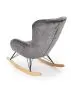 Fotel bujany CASTRO szary tapicerowany I sklep meblowy MIRAT.