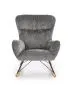 Fotel bujany CASTRO szary tapicerowany I sklep meblowy MIRAT.
