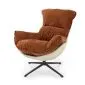 Fotel obrotowy LOBSTER cynamonowy/beżowy z ekoskóry I sklep meblowy MIRAT.