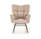 Fotel bujany VASCO beżowy na drewnianych płozach I sklep meblowy MIRAT.