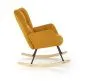 Fotel bujany VASCO musztardowy tapicerowany I sklep meblowy MIRAT.
