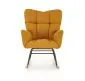 Fotel bujany VASCO musztardowy tapicerowany I sklep meblowy MIRAT.