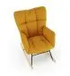 Fotel bujany VASCO musztardowy tapicerowany I sklep meblowy MIRAT.